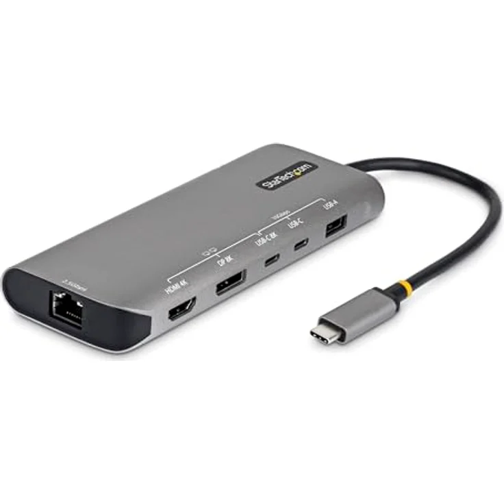 StarTech.com 7-in-1 USB4 Multiport Adapter, Laptop-Dockingstation mit Dual 4K, 140W Power Delivery, 10Gbps Hub und 2,5GbE Mini Dock – Bild 1