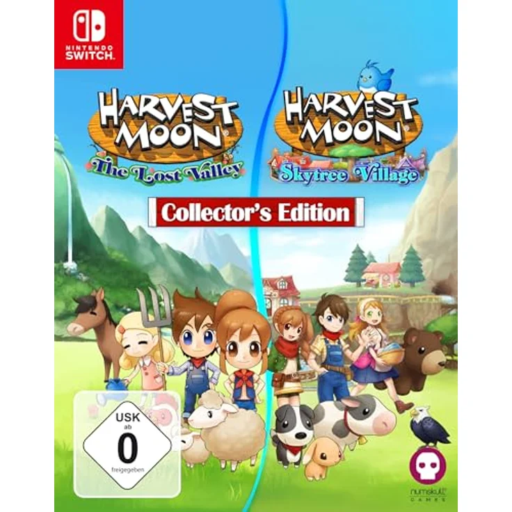 Numskull Games Limited Harvest Moon Collector Edition The Lost Valley & Skytree Village, Nintendo Switch - limitierte Sammleredition mit exklusiven Stickern, Poster und Soundtrack, 3D-Farmspiel mit kreativen Möglichkeiten und charismatischen Charakteren – Bild 1