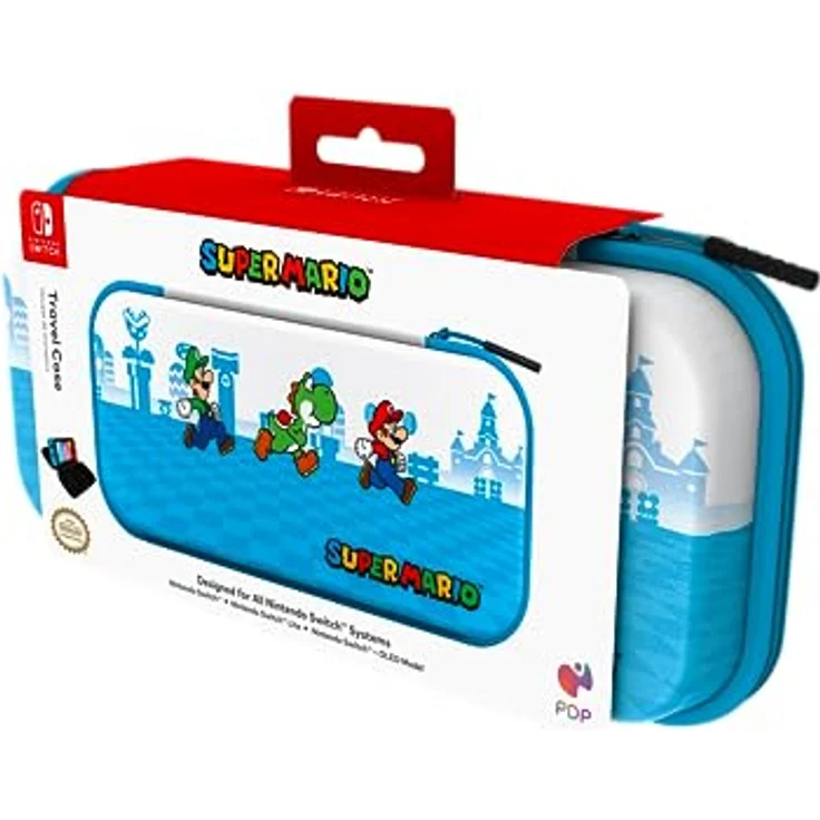 PDP Mario Escape - Miscellaneous Bag - Travel Case mit integriertem Stand für Nintendo Switch™, Nintendo Switch™ Lite und Nintendo Switch™ - OLED Model, Schwarz – Bild 9
