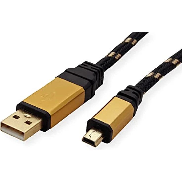 Roline GOLD USB 2.0 Kabel, Typ A - 5-Pin Mini 0,8m (11.02.8821) – Bild 3