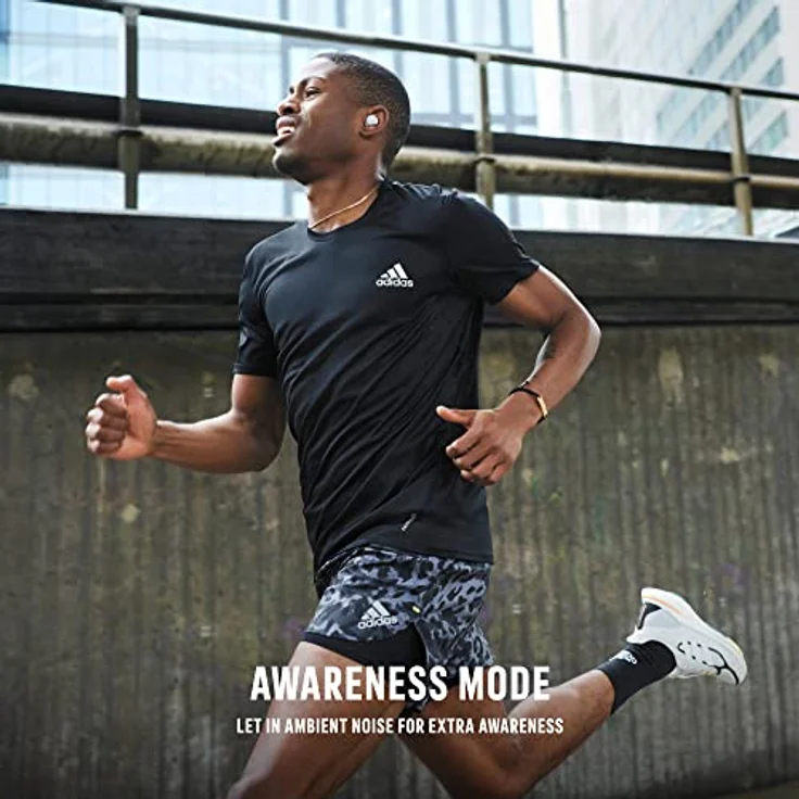 adidas FWD-02 Sport Wireless Bluetooth Ear Buds, Laufen Earphones, IPX5-rated sweat-proof & water-resistant, 25 Hours Playtime - Light Grey – Bild 5