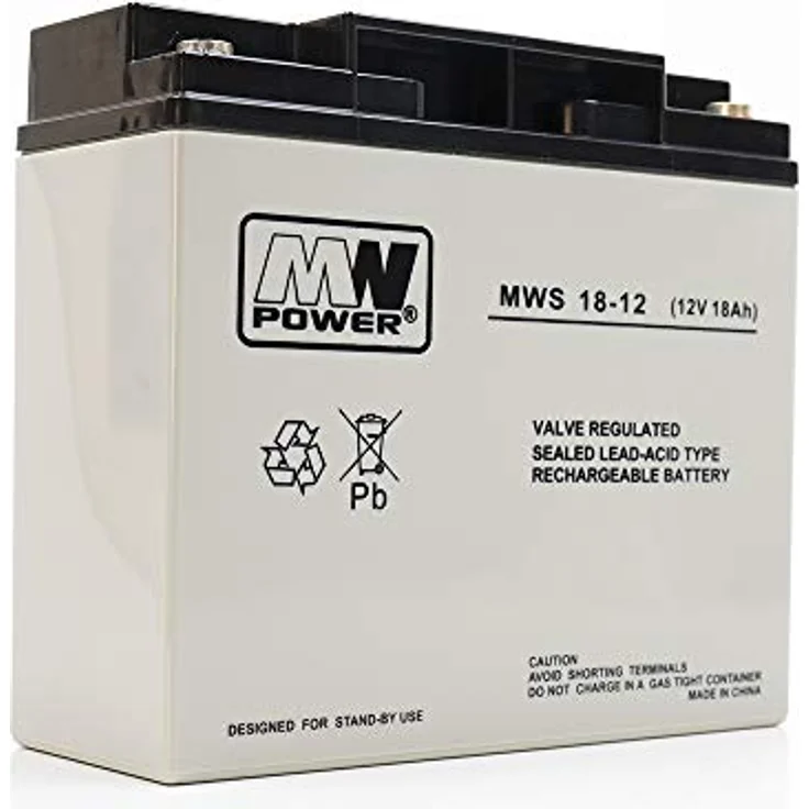 PNI PNI-ACC1812 Gel Batterie MW 18-12S 12V / 18Ah Grau/Schwarz – Bild 5