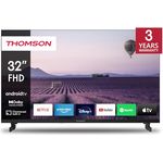 Thomson 32 Zoll (80 cm) Full HD LED Fernseher Smart Android TV (WLAN, HDR, Triple Tuner DVB-C/S2/T2, Sprachsteuerung, Netflix, YouTube, Prime Video, Disney+) – 32FA2S13-2023