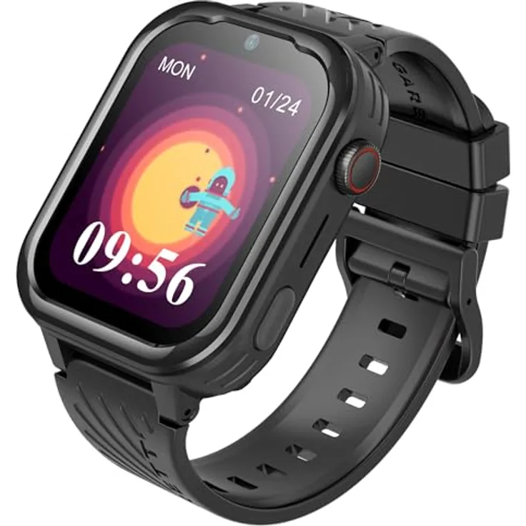 Garett Smartwatch Garett Kids Essa 4G Czarny (48.80 mm), Sportuhr + Smartwatch
