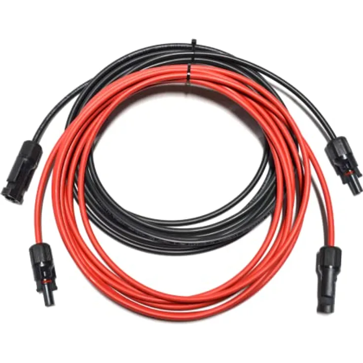 smartEC Solarkabel Verlängerungskabel Schwarz Rot 4-6mm² MC4 mit Solarstecker Solarmodule Photovoltaik UV-beständig (2X 5m 6mm²)