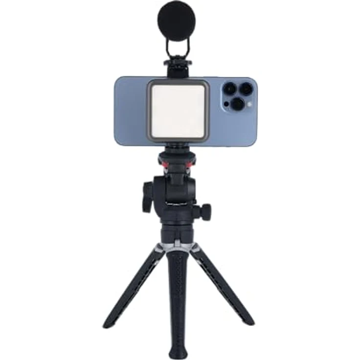 Rollei Creator Grip Ministativ, Dreibeinstativ für Kompaktkameras und Smartphones, 360° drehbarer Kopf, rutschfester Halt, leicht und kompakt – Bild 9