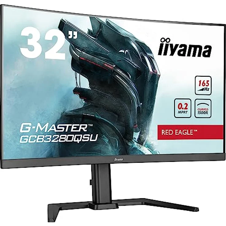 Iiyama G-Master Red Eagle GCB3280QSU-B1 Curved 80cm 31,5“ VA LED Gaming Monitor WQHD 165Hz – Bild 2