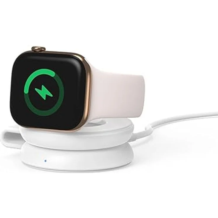 Conceptronic GORGON04W 2-in-1 faltbares magnetisches Qi2 25W kabelloses Ladegerät für iPhone und Apple Watch, schnelles Laden, überlastungsschutz – Bild 4