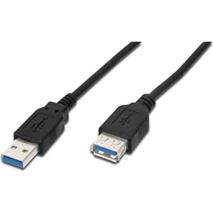 Planet DIGITUS - USB-Verlängerungskabel - 9-polig USB Typ A (M) - 9-polig USB Typ A (W) - 1.8 m (USB 3.0) - geformt - Schwarz (AK-300203-018-S) – Bild 2