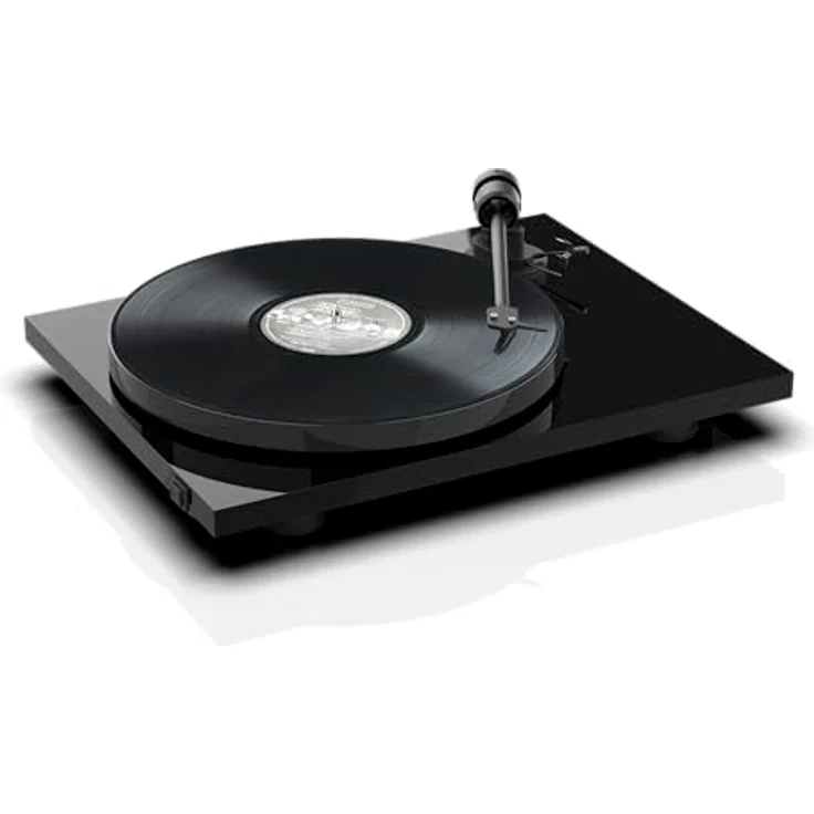 Pro-Ject E1 Phono, Plug & Play Einsteiger Plattenspieler mit elliptischer Tonabnehmernadel, schaltbarer Phono Vorstufe und elektronischer Geschwindigkeitsänderung, Schwarz – Bild 2