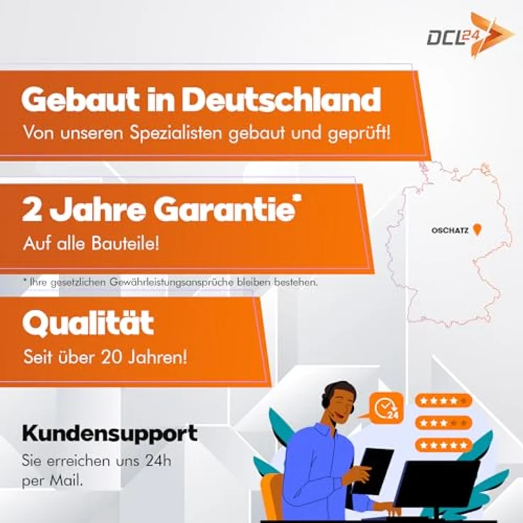 dcl24.de Office Business-PC Ryzen 9 7900X, GeForce RTX 3050, 32 GB RAM, 1000 GB SSD, Schwarz, Windows 11 Pro, WLAN – Bild 7