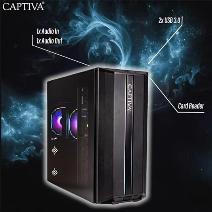Captiva Advanced Gaming I98-118, Gaming-PC mit Intel Core i5-14400F, Nvidia GeForce RTX 5060 Ti, 16 GB RAM, 500 GB SSD, Schwarz – Bild 6