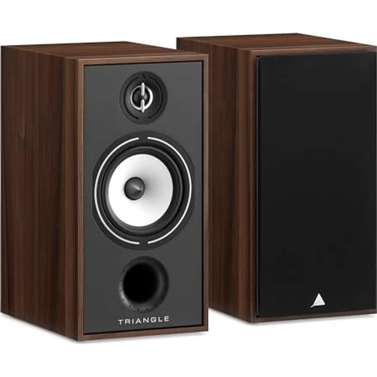 TRIANGLE BOREA BR04, Hi-Fi-Regallautsprecher mit 110W Leistung, 90 dB Wirkungsgrad, tiefen Bässen, Kastanie (Paar) – Bild 1