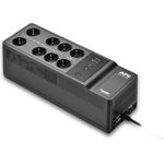 APC Back-UPS BE500G2-GR, Unterbrechungsfreie Stromversorgung mit 500VA Batterie-Backup und 8 Steckdosen - Schwarz