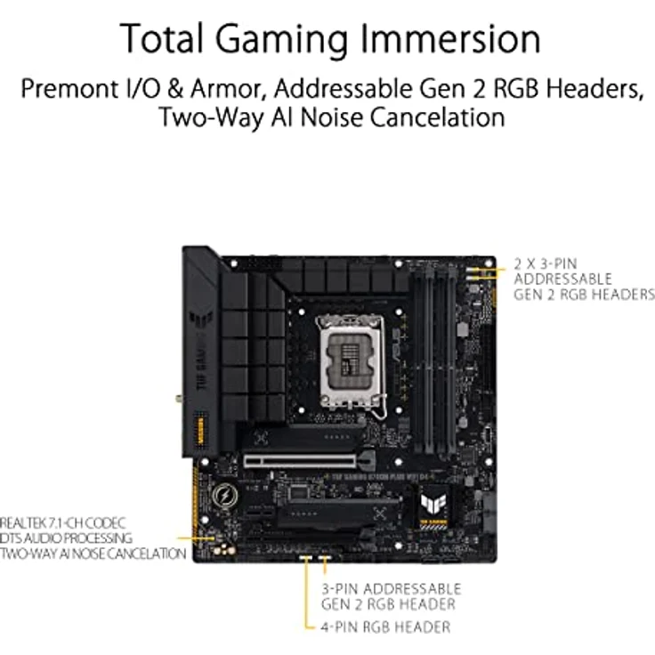 ASUS TUF GAMING B760M-PLUS WIFI D4 Mainboard Sockel Intel LGA 1700 – Bild 4