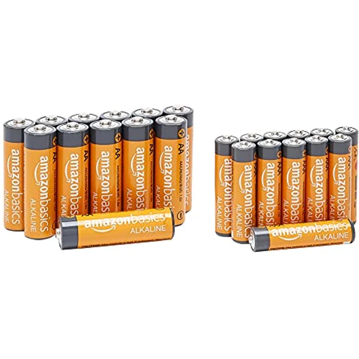 Amazon Basics Leistungsstarke AA- und AAA-Batterien im Vorteilspack, 12 AA-Batterien und 12 AAA-Batterien, 24 Stück – Bild 1
