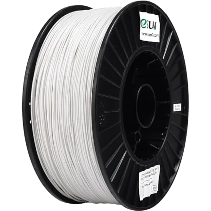 eSUN ABS+ Filament 1.75mm, Low Warping, hohe Maßgenauigkeit +/- 0.03mm, 2.5KG Spule, 3D Drucker Filament, Kaltes Weiß