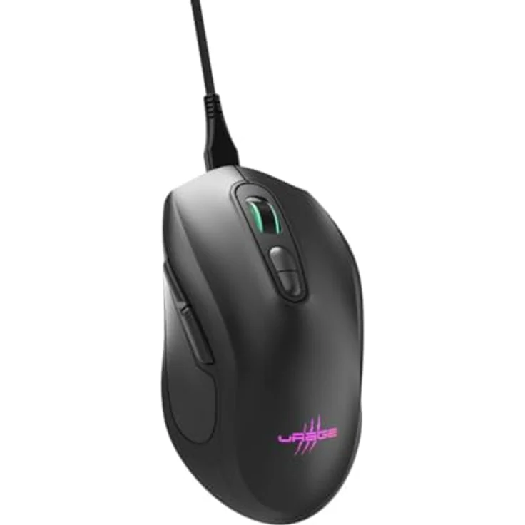 Urage Reaper 340 (Kabelgebunden), Maus, Schwarz mit TTC-GOLDEN Switches und Pixart-Gaming-Sensor – Bild 1
