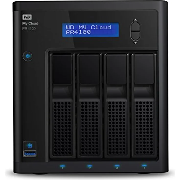 WD 56 TB My Cloud Pro PR4100 Pro Serie 4-Bay Network Attached Storage - NAS - WDBNFA0400KBK-EESN – Bild 1