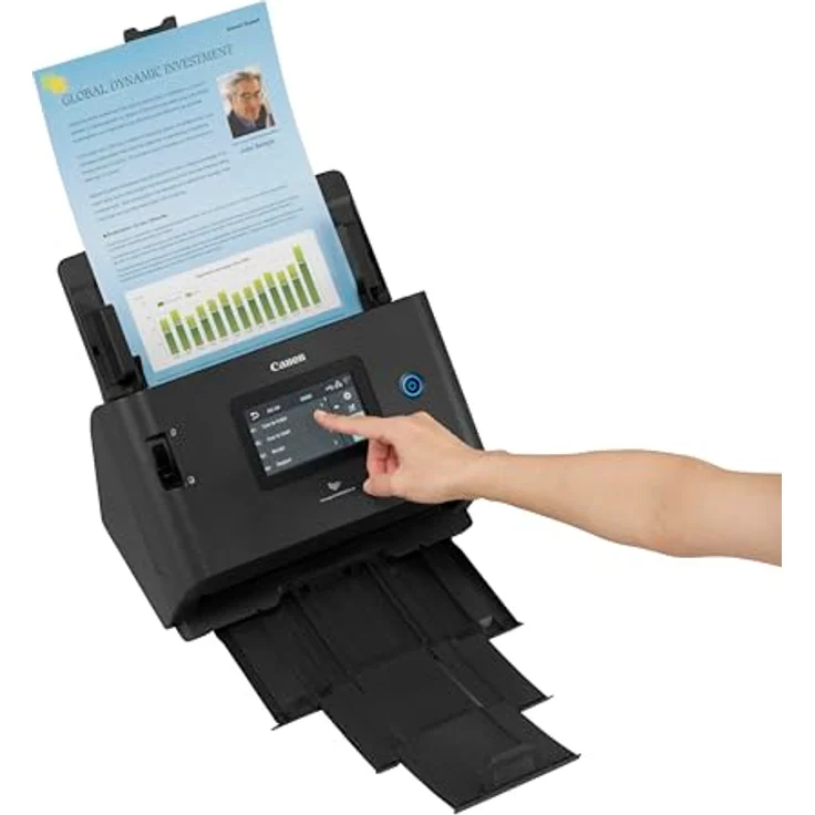Canon Scanner imageFORMULA DR-S350NW, Duplex-Funktion, Drahtlose Schnittstellen, Farb-Touchscreen – Bild 4