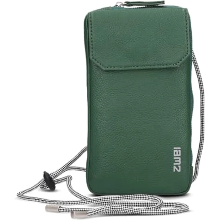 Zwei Mademoiselle.M Handytasche, 10 cm x 3 cm x 19 cm, 100% Polyurethan, grün – Bild 3