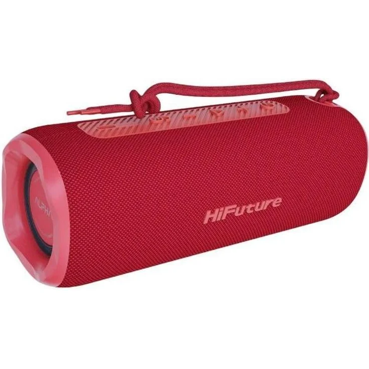 HiFuture Speaker Alpha, Bluetooth Lautsprecher mit 12h Akkulaufzeit, IPX7 Wasserbeständig, Rot