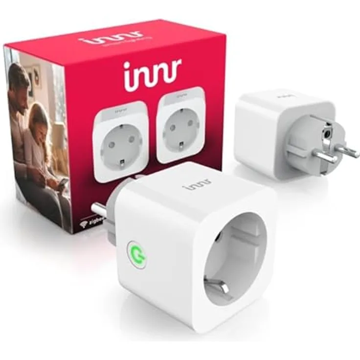 Innr Smart Plug, Slimme Zigbee Stekker 3680W mit Stroommeting, 10-Pack, Weiß