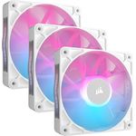 CORSAIR iCUE LINK RX120 RGB 120mm PWM-Lüfters mit iCUE LINK System Hub - Magnetisches Kuppellager - Dreierpack - Weiß - Preisvergleich