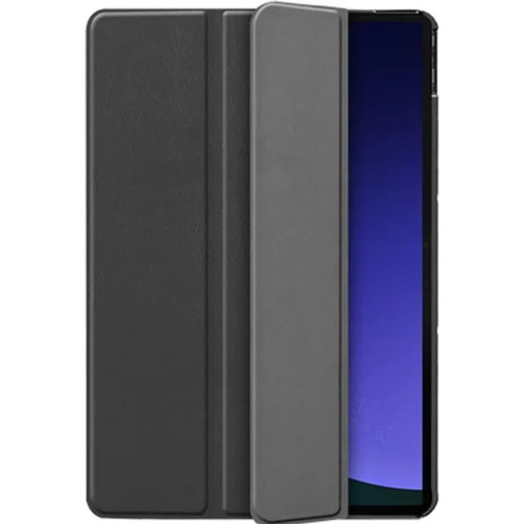 Just in Case Smart Tri-Fold PU Leder Hülle für Samsung Galaxy Tab S9/S9 FE, Schwarz, mit automatischer Aufwachfunktion und Ständer