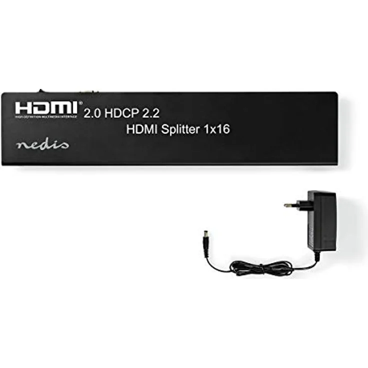 HDMI T Splitter | 2 x 8-Port Port(s) | HDMIT Eingang | USB-A Buchse / 16x HDMIT Ausgang | 4K@60Hz | 18 Gbps | Metall | Anthrazit – Bild 3