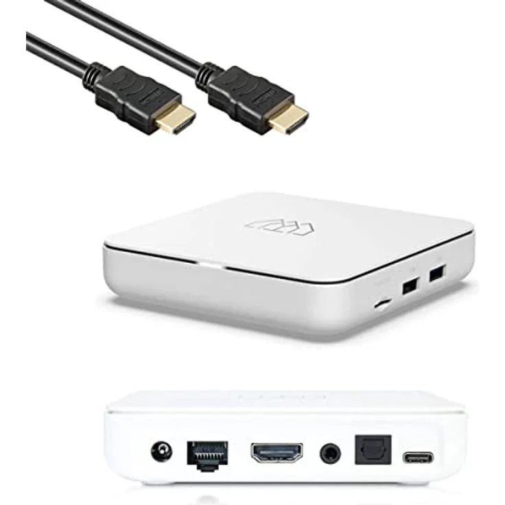 Homatics Box R Android TV Ultra 4K HD Mediaplayer (Chromecast, Google, Netflix, Disney+, Prime Video, Google Play Store, 4K UHD, HDR, 5GHz WiFi Dual Band, Bluetooth 5.0, Sprachfernbedienung, Weiß) – Bild 1