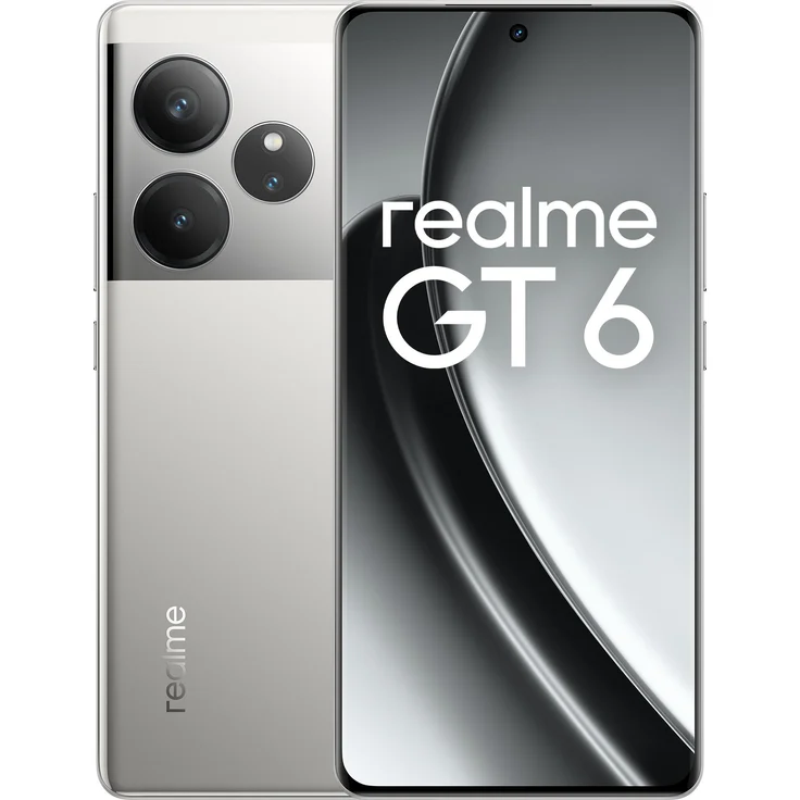 realme 6 (512 GB, Fluid Silver, 6.78", Dual SIM, 50 Mpx) Smartphone - Silber – Bild 1