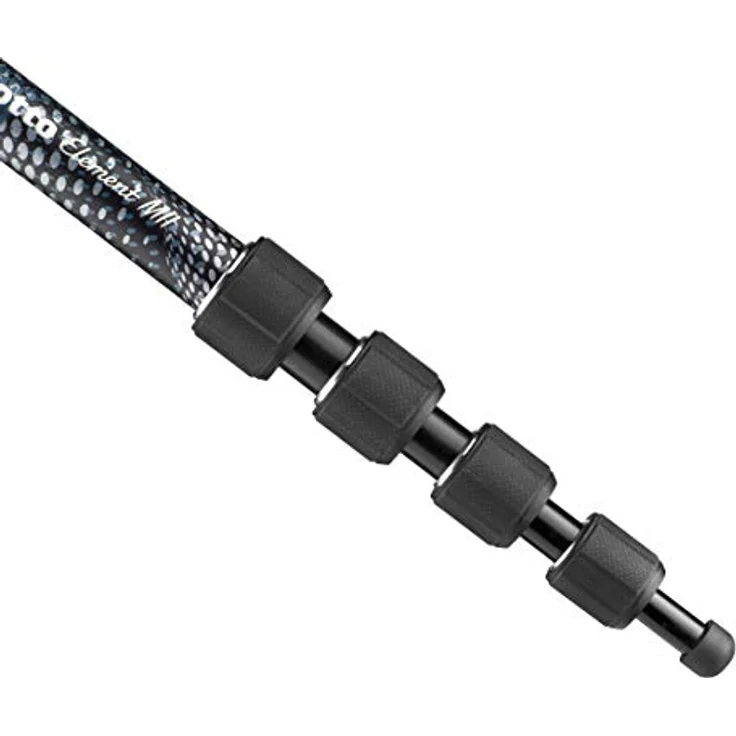 Manfrotto Element MII MMELMIIA5BK, leichtes Alu-Reise-Einbeinstativ, 5 Segmente, Handgelenkschlaufe, Gummigriff, Drehverschlüsse, Traglast bis zu 15 kg, für Kompakt-, spiegellose und DSLR-Kameras – Bild 6