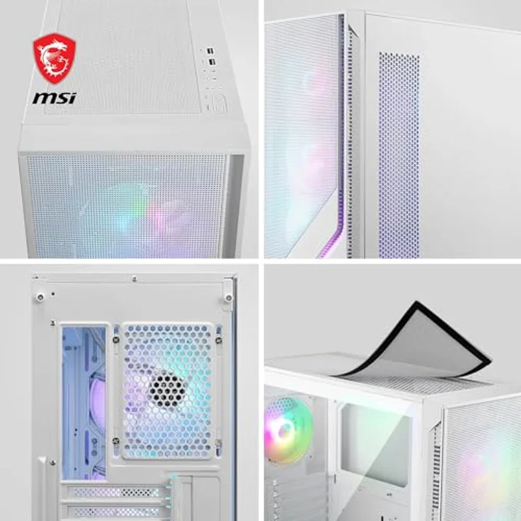 MSI PC-Gehäuse MAG FORGE 320R AIRFLOW, Schwarz, mit optimaler Luftzirkulation – Bild 6