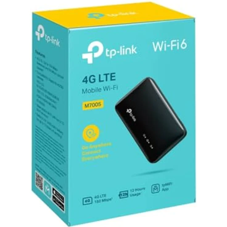 TP-Link M7005, Mobiler 4G LTE Router mit SIM-Karten-Slot und 2400mAh Akku, Schwarz – Bild 6