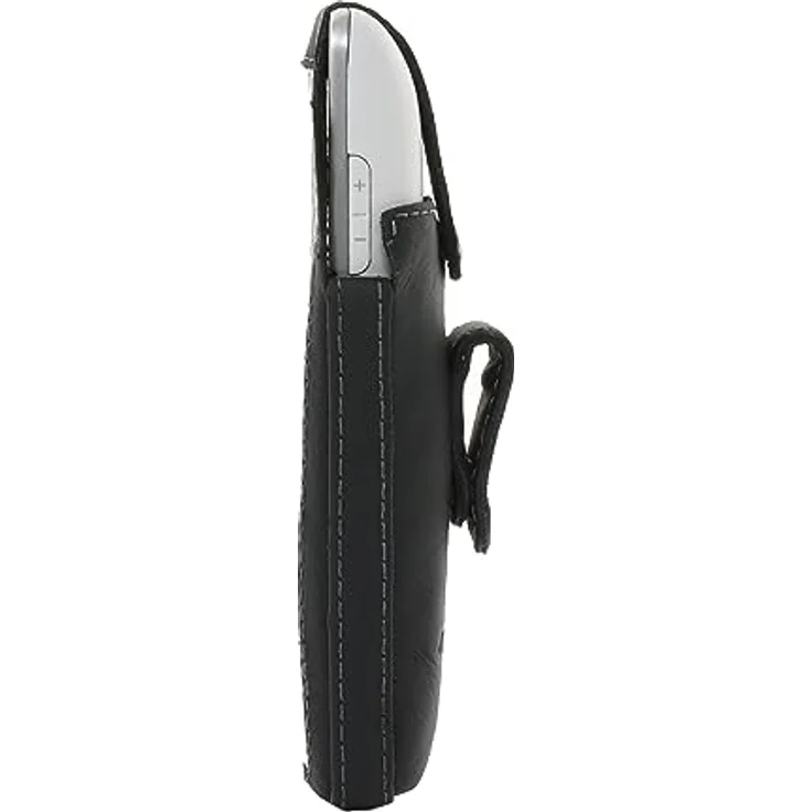 JT Berlin Turnline Schutzhülle für das AVM Fritz!Fon C6 Hülle - schwarz (Echtleder, 8-Stufen Gürtel-Drehclip, Handmade in Europe, Smarte Folie) - 12020 – Bild 4