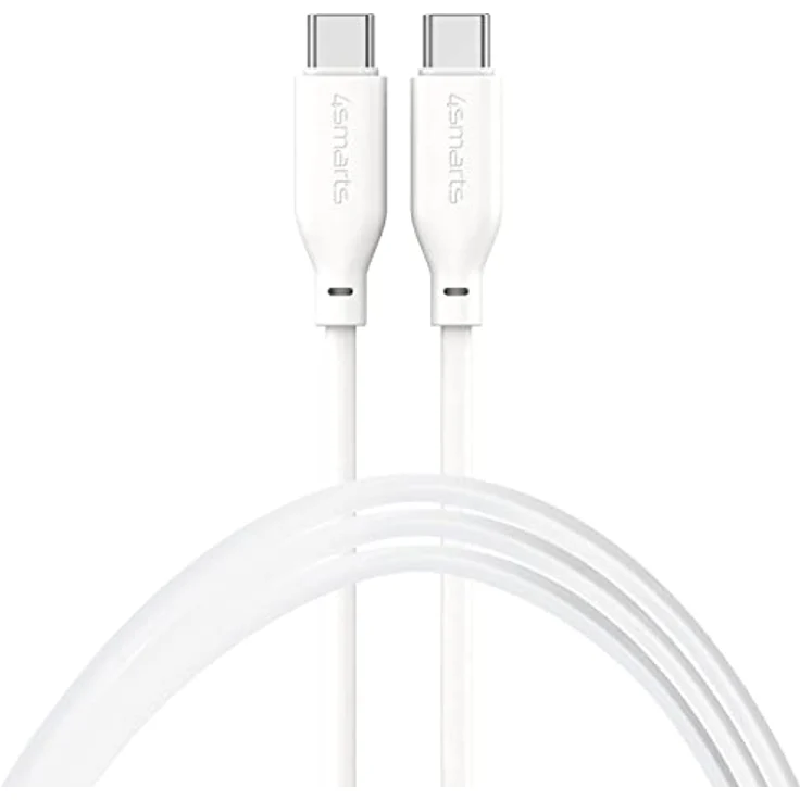 4Smarts USB-C / USB-C Silikon-Kabel, 1,5 m flexibel und robust, Schnellladefunktion bis 60 Watt, Datenübertragung bis 480 Mbit/s – Bild 4