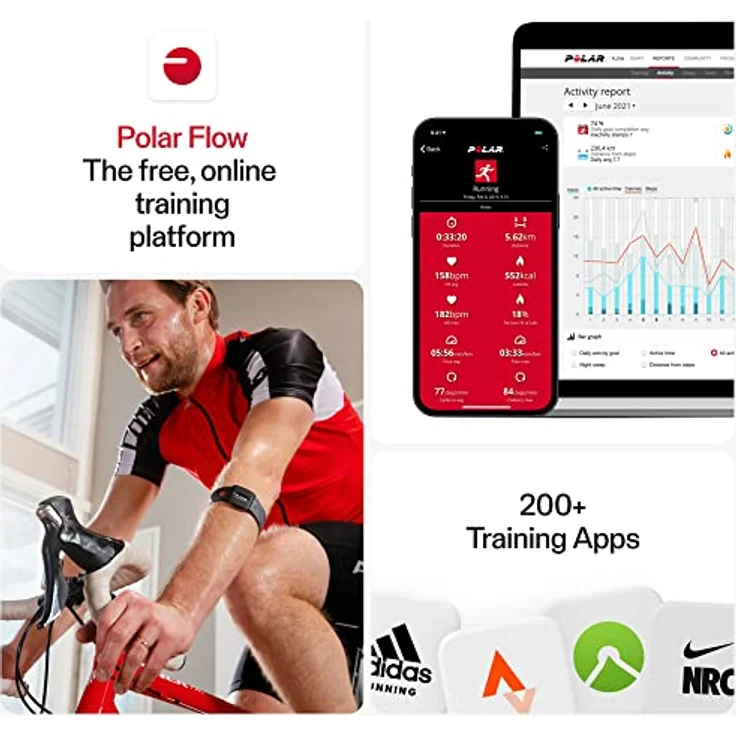 Polar Verity Sense, optisches Herzfrequenzmessgerät mit Bluetooth, ANT+ und internem Speicher, Rot – Bild 6