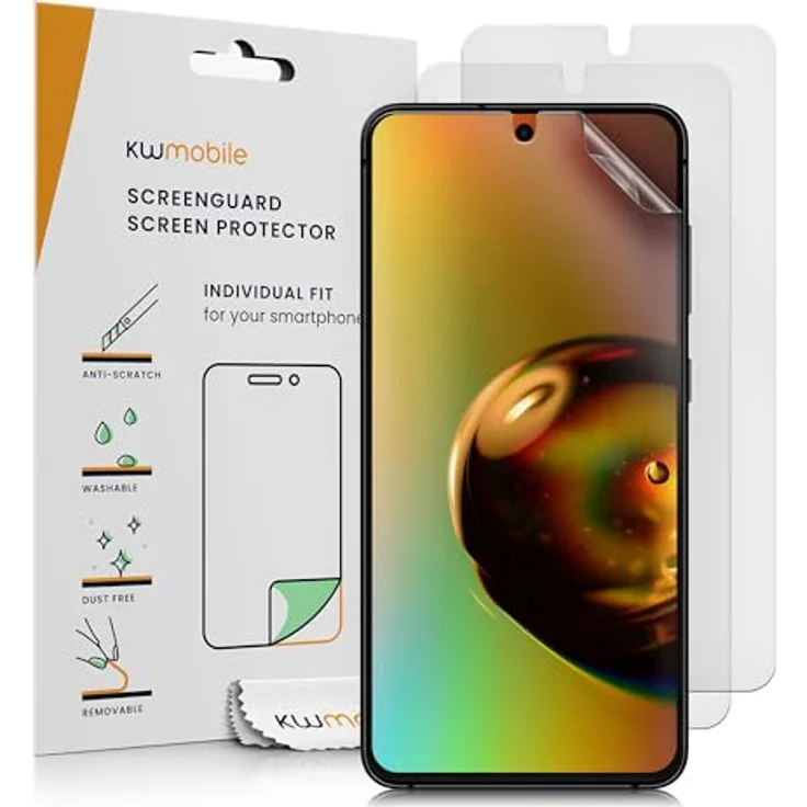 kwmobile 3X Folie matt kompatibel mit Samsung Galaxy S21 FE - Displayschutzfolie Schutzfolie - Displayschutz Displayfolie entspiegelt - matt, entspiegelnd – Bild 1