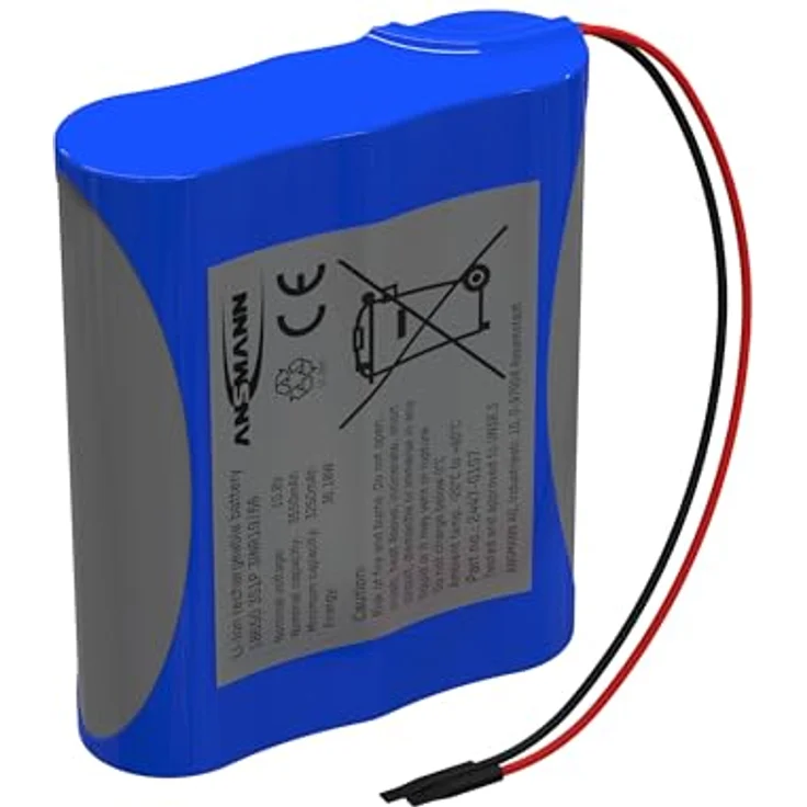 Ansmann 3S1P Akkupack 3X 18650 Kabel Li-Ion 10.8 V 3350 mAh, Hohe Energiedichte und geringe Selbstentladung – Bild 2