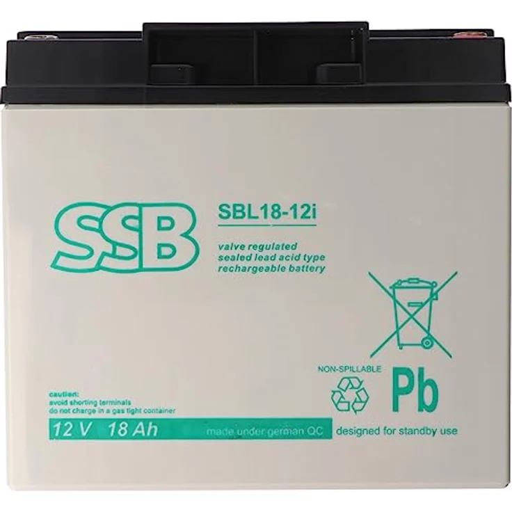 SSB SBL18-12i, 12V 18Ah AGM Bleiakku, Longlife, 5,3 kg – Bild 2