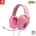 PowerA Kabelgebundenes Stereo-Headset für Nintendo Switch - Kirby-Mundvoll, 50-mm-Treiber, abnehmbares Mikrofon, On-Ear-Steuerung