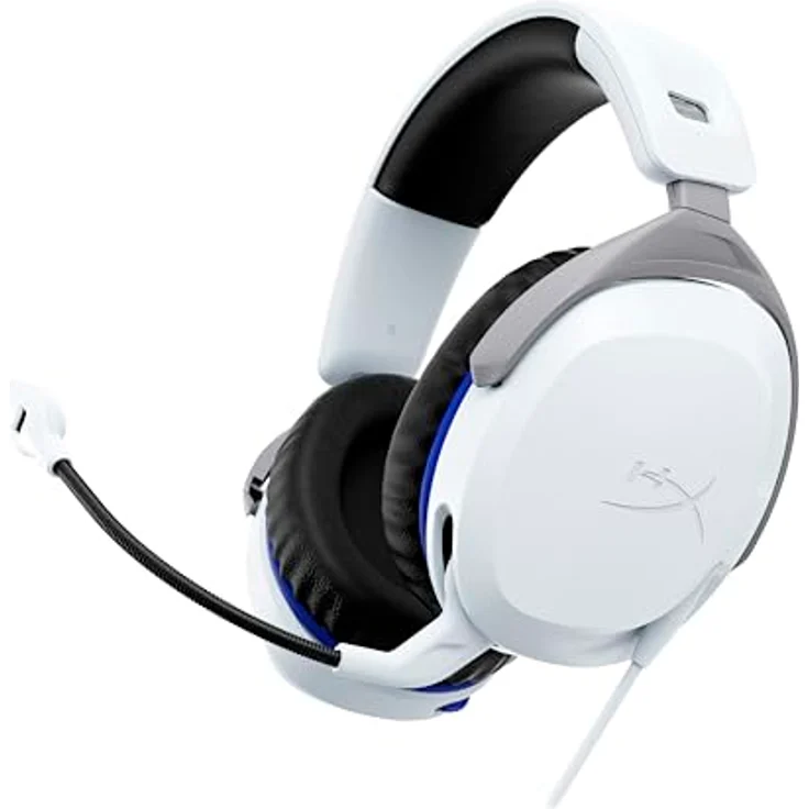 HyperX Cloud Stinger 2 Gaming Headset PS, Kabelgebunden, mit passiver Geräuschunterdrückung, Weiss – Bild 1