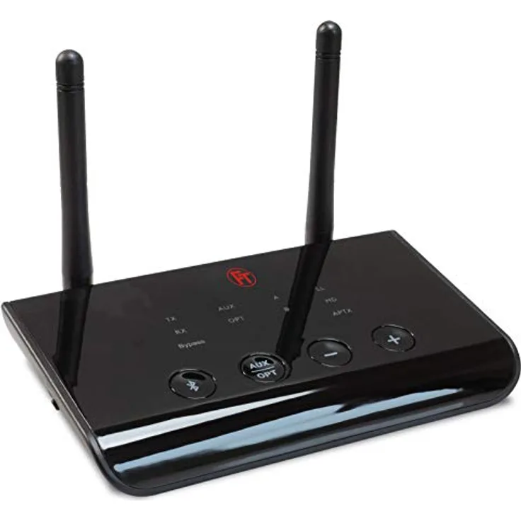 FeinTech ABT00102 Bluetooth 5.0 Audio Sender Empfänger aptX HD Low Latency Toslink SPDIF Bypass Konverter, schwarz