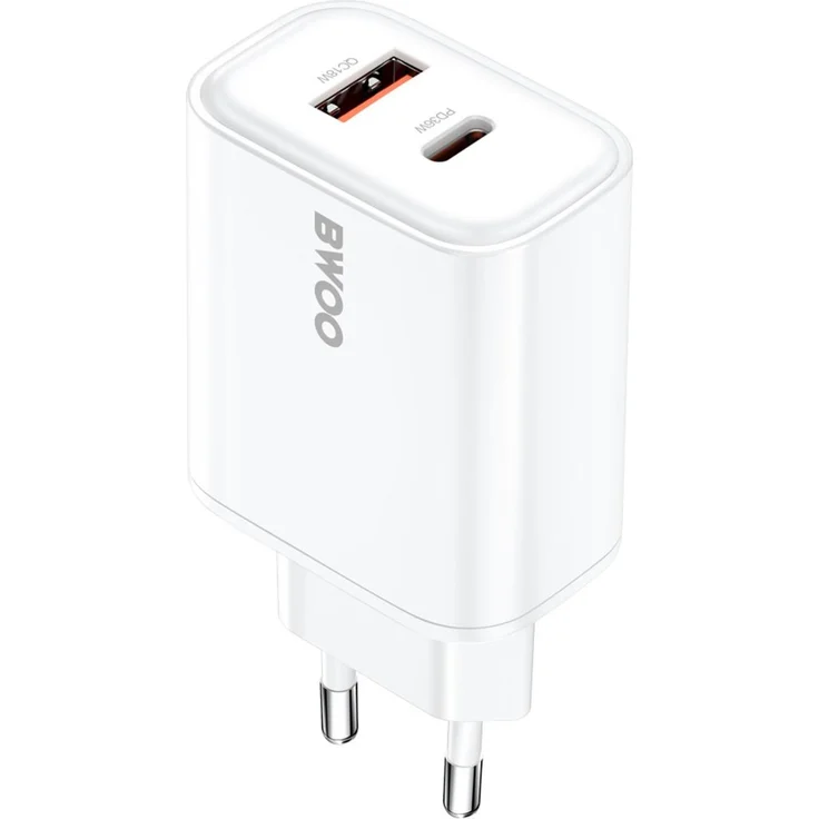 BWOO CDA207, Wandladegerät mit 36W USB-A und USB-C Anschluss, weiß