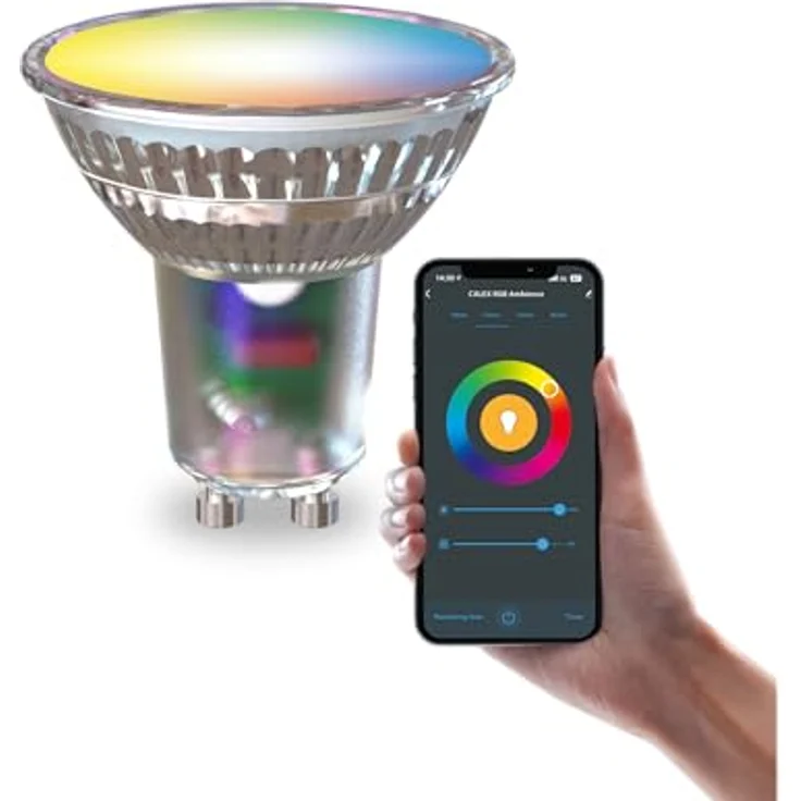 CALEX Smart LED Spot GU10 PAR16, RGB-Farben & kalt- bis warmweiß, dimmbar, WLAN App- & Sprachsteuerung – Bild 1