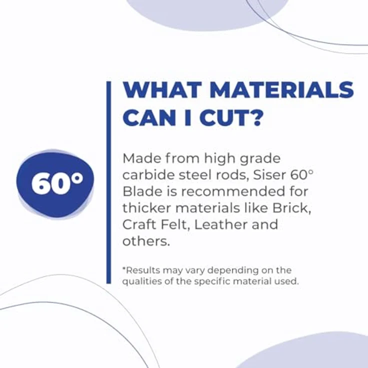 Siser Cutting Blade 60°, Präzisionsklinge aus Karbidstahl für dicke Materialien wie Brick®600 und Flock – Bild 3