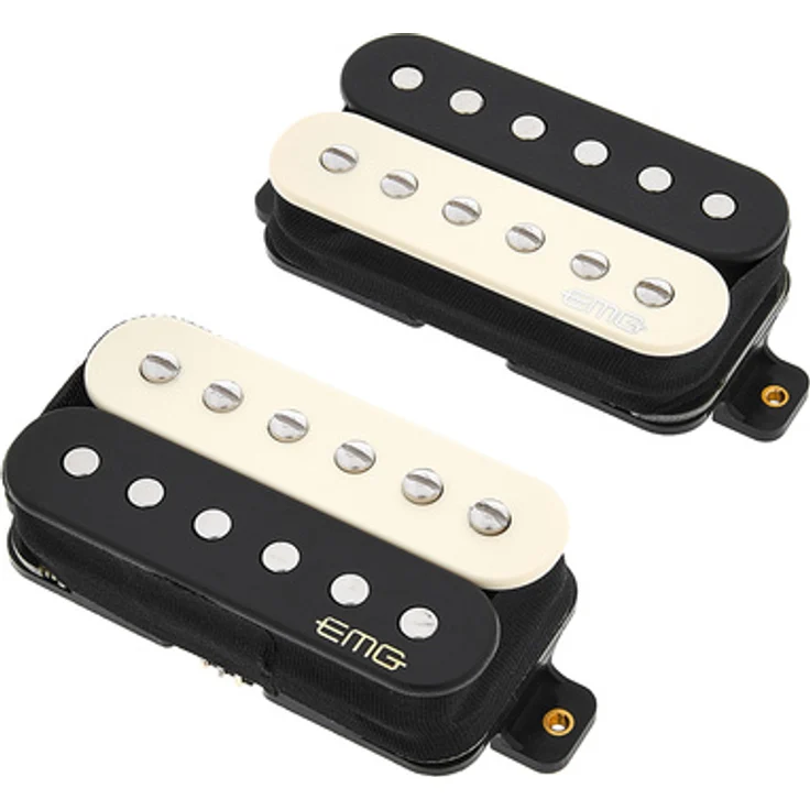 EMG Hot 70 Set ZEB, Aktiv Tonabnehmer Set für E-Gitarre, Humbucker, Zebra, inklusive Solderless Installationssystem – Bild 1