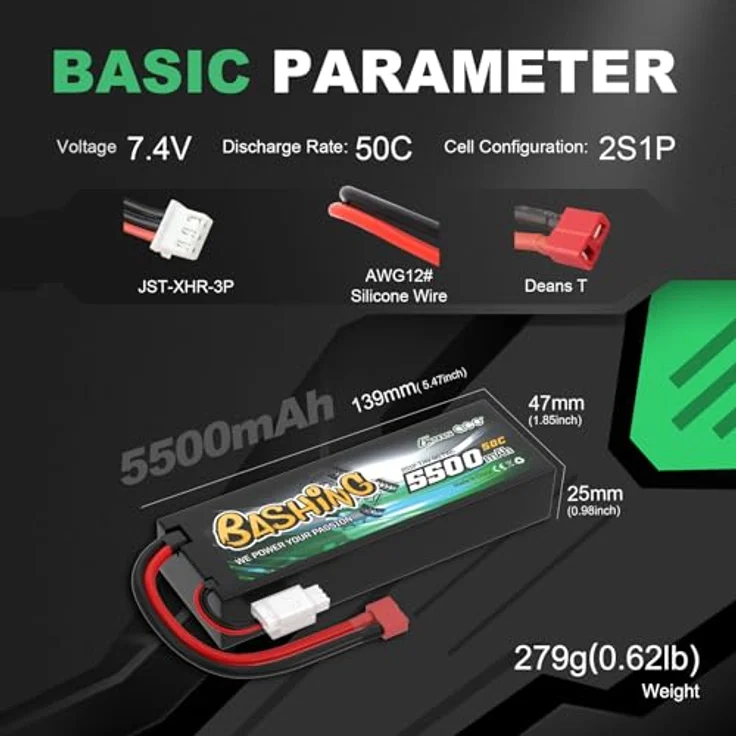 Gens ace Modellbau-Akkupack (LiPo) 7.4V 5500 mAh Zellen-Zahl: 2 50 C Box Hardcase T-Stecksystem – Bild 3