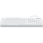Hama Tastatur kabelgebunden CK-200 weiß (USB, ergonomisches Tippgefühl, leise Tasten, Multimedia Tasten, Assist Taste für KI Assistenten)